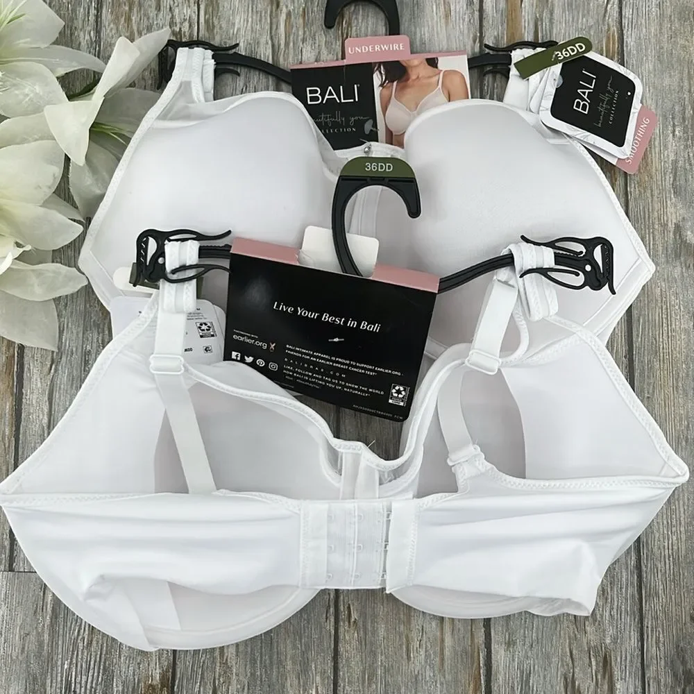 Beautifully You Smooth Ultra Light Convertible Underwire Bra 2-Pack Size 36DD - Picture 2 of 7